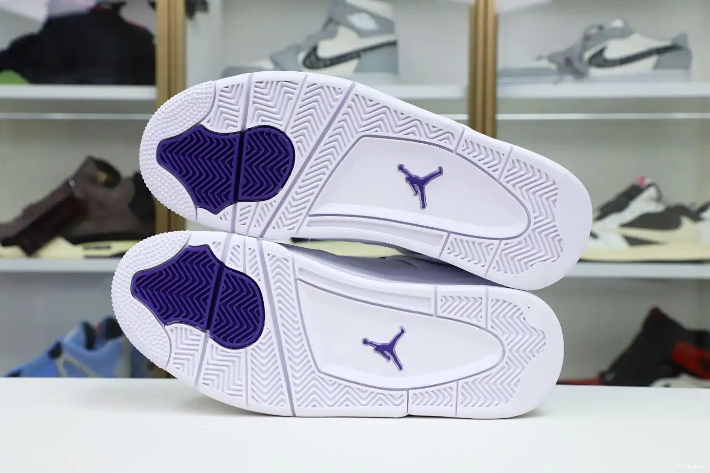JORDAN AIR METALLIC 4 Kimikick PURPLE 0716